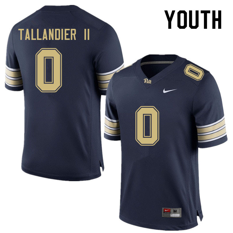 Youth #0 Judson Tallandier II Pitt Panthers College Football Jerseys Sale-Navy